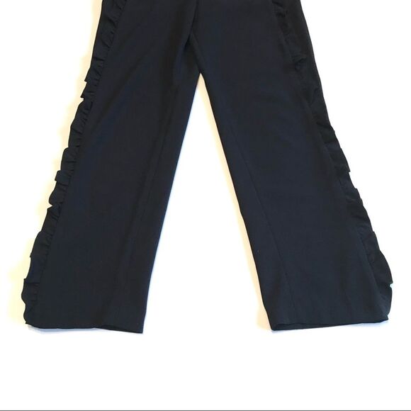 Zara Woman Ruffle Frill Trim Pants Trousers Sz XS - Picture 6 of 12
